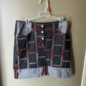 Denim stitched skirt